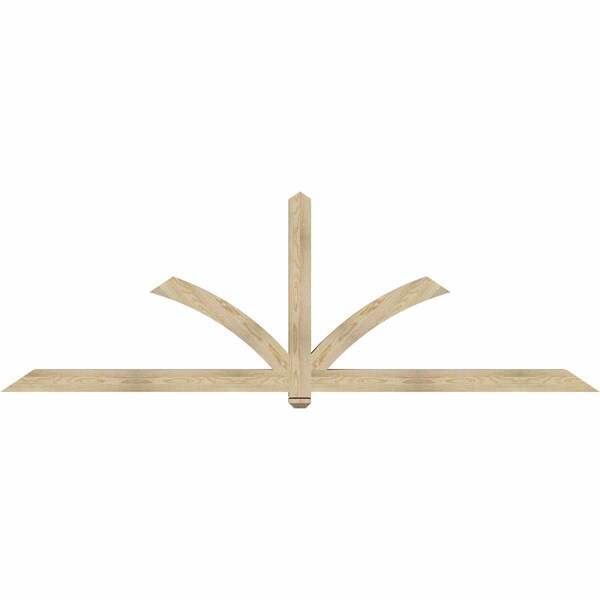 Ekena Millwork Redmond Rough Sawn Timber Gable Bracket, Douglas Fir, 108"W x 36"H x 4"D x 4"F, 8/12 Pitch GBW108X36X0404RED00RDF - main